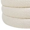Fuji - Oversized Round Storage Ottoman - Ivory White - Image 5