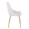 Marche - Contemporary Dining Chair (Set of 2) - White / Gold - Image 3