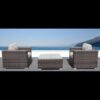 2 Person Seating Set With Cushions - Dark Brown / Gray - Image 2