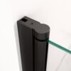 Semi Frameless Circular Pivot Shower Door With 1 / 4" Sgcc Tempered Glass - Matte Black - Image 8