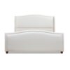 Carmen - King Upholstered Wingback Panel Bed Frame - Antique White - Image 4