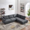 Glander - Cozy Sectional Sofa Right Facing - Gray - Image 6