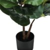 49" Tall, Artificial Plant, Fiddle Tree, Indoor, Faux, Fake, Floor, Greenery, Potted, Real Touch, Decorative - Green / Black - Image 2