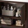 36" Modern Bathroom Vanity With Rectangle Ceramic Sink, Bathroom Cabinet And 45 Degrees Free Handle Design Soft Closing Doors, 1 Open Shelf At The Bottom - Dark Brown - Image 15
