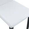 Elegant Dining Chairs (Set of 4) Comfortable & Versatile With Metal Legs - White / Black - Image 7