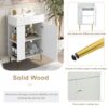 Hearth & Haven Amelia - Bathroom Vanity With Storage Cabinet, Single Ceramic Sink And Left Side Storage - White - Image 7