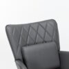 Rocking Chair, Glider Chair, Rocking Accent Chair With Lumbar Pillow And Ottoman For Living Room - Gray - Image 10
