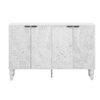 Modern TV Stand, Entertainment Center Media Console With 2 Spacious Storage Space, Solid Wood Legs And Anti-Tip Device For Living Room, Up To 43" - White - Image 18
