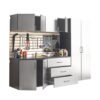 Astro Series - Garage Cabinet Set B With Soft Closing Drawers - Metallic Gray - Image 10