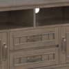 Lev - Handcrafted TV Media Stand - Smoky Brown - Image 6