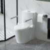 Upgraded Design Armrest, With Glossy Gw 007 1 Piece Toilet With Tornado Flush, Soft Close Seat, Dual Flush Map 1000G, Comfort Chair Seat - Gloss White - Image 2