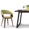 Lowell - Bentwood Dining Chair - Acid Green / Dark Brown - Image 8