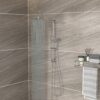 Round Shower Set With Dual Shower Heads And Hand Shower, 10" Top Spray - Brushed Nickel - Image 3