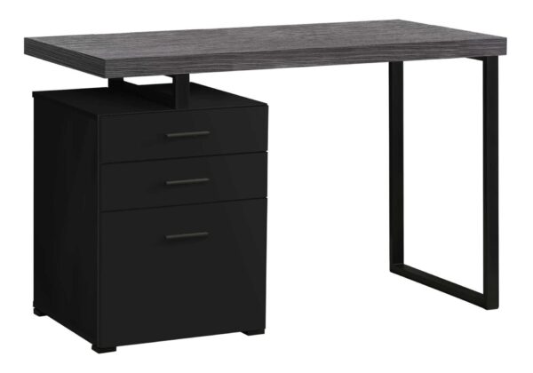 Computer Desk For Home Office, Laptop, Left Right Set - Up, Storage Drawers, And Contemporary & Modern - Black