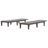 2 Piece Outdoor Chaise Lounges With Adjustable Backrest, Polypropylene - Dark Brown - Image 8