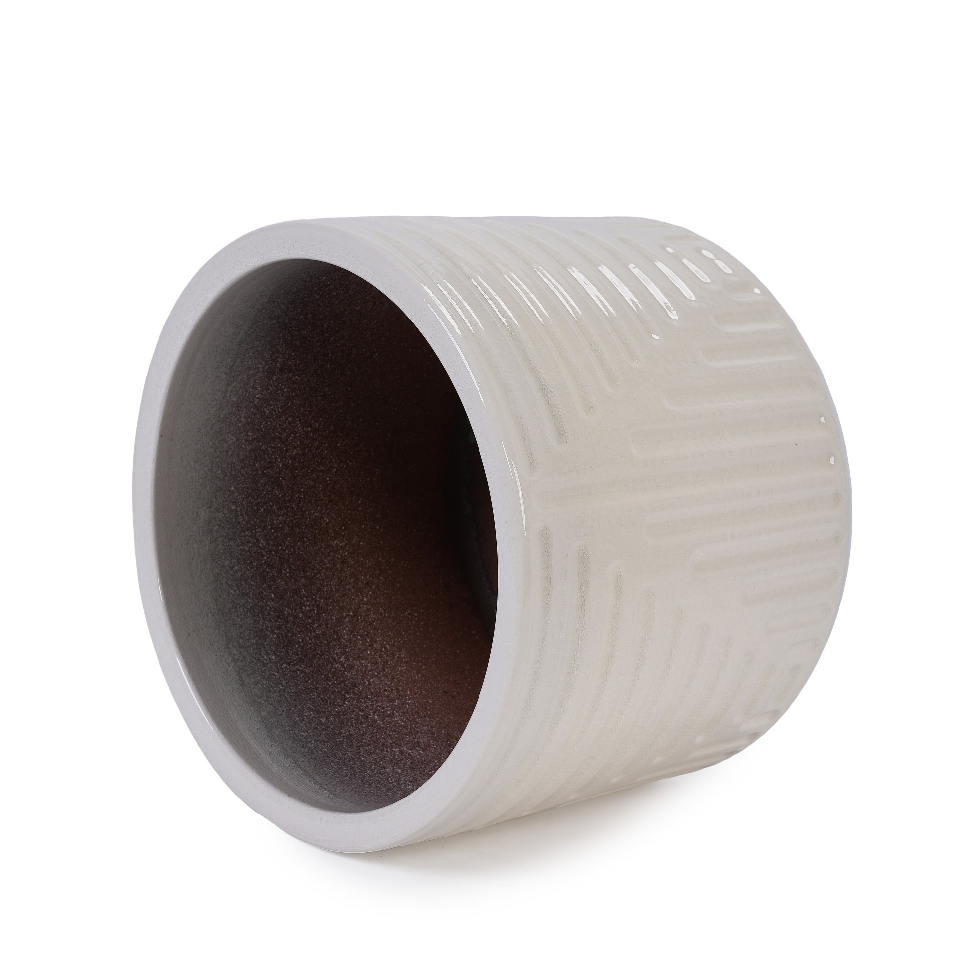 Ceramic Flowerpot, Planter For Patio, Garden Or Windowsill - Milk White - Image 10