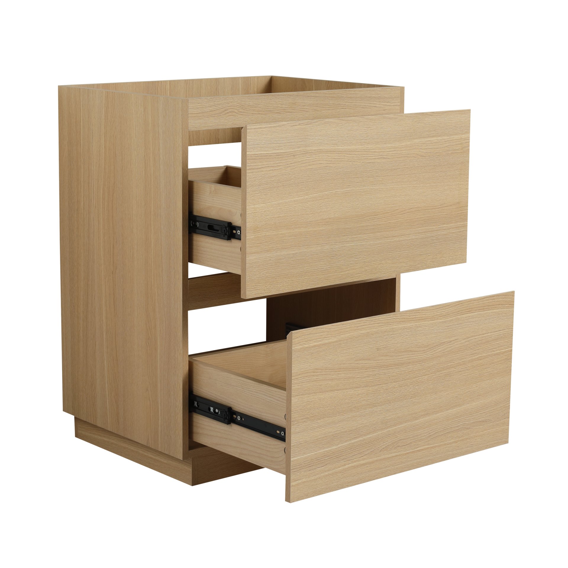 Classic Style Bathroom Vanity With Double Drawer, Freestanding Cabinet - Oak - Image 6