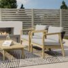 Palmetto - Outdoor Conversation Chair (Set of 2) - Stone Gray - Image 9