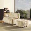 Enchante - Sheepskin Accent Loveseat - Taupe / Natural - Image 12