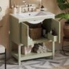Bathroom Vanity With Sink And Versatile Storage - Green - Image 5