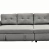 Convertible L Shaped Sectional Sleeper Sofa Bed, Saving Pull Out Couch - Gray - Image 8