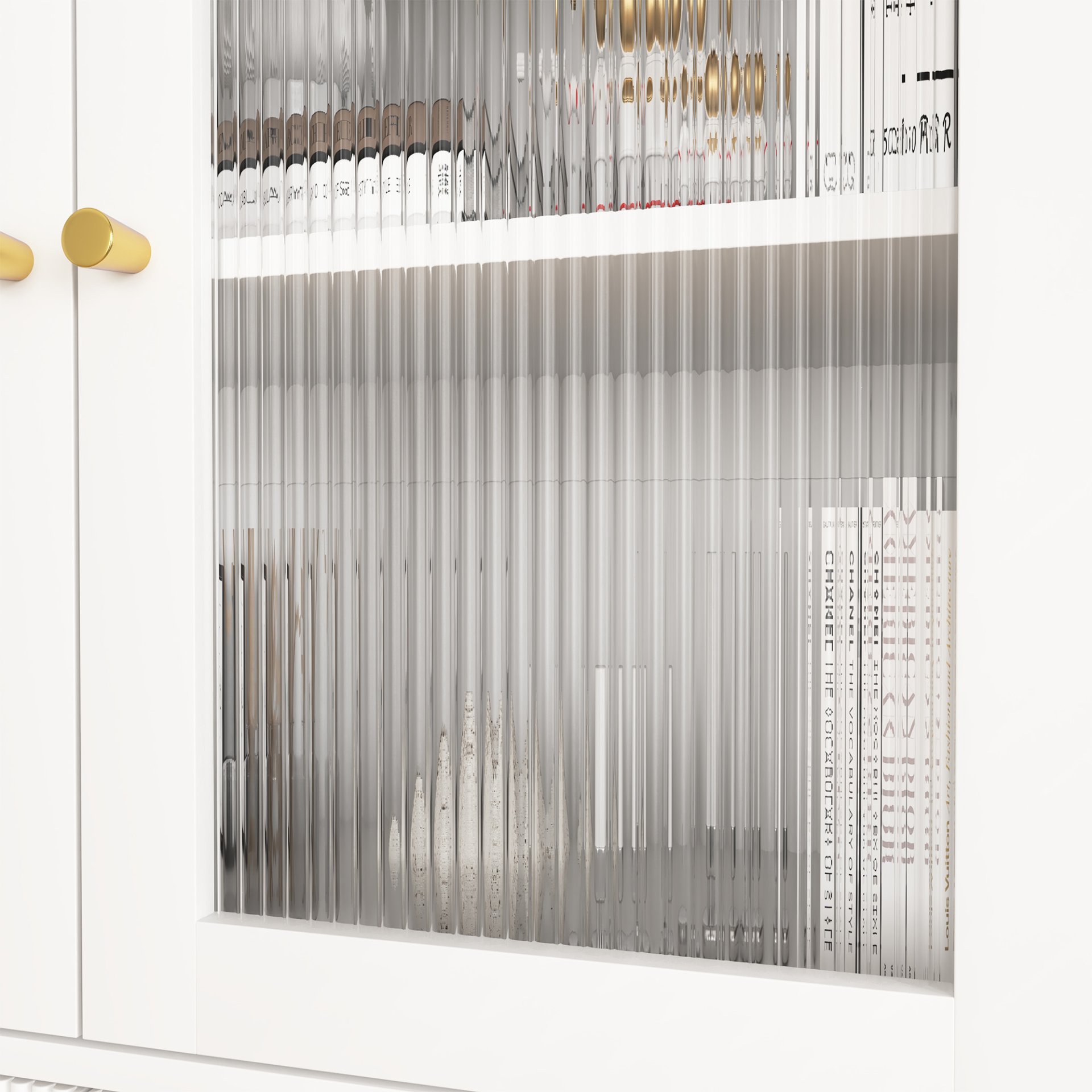 Modern Tech Inspired Dome Cabinet With LED Lighting Smart Snack Storage Solution - White - Image 17