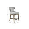 Carson - Counter Stool With Swivel Seat, Wingback - Light Gray - Image 3