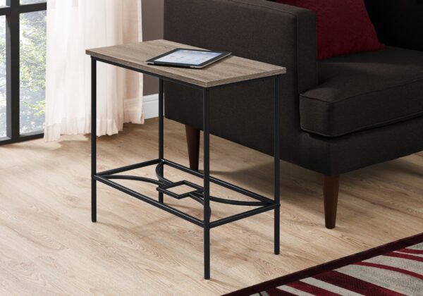 Accent Side Table, Narrow, Small, 2 Tier, Contemporary & Modern - Taupe