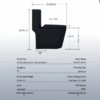 1 Piece Toilet With Tornado Flush, Dual Flush, And ADA Height Comfort Chair - Matte Black - Image 3