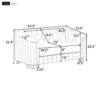 Upholstered Loveseat Sofa With Thick Removable Seat Cushion - Gray - Image 2