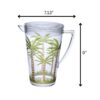 Unbreakable Plastic Water Pitcher With Lid, Palm Tree Design - Clear - Image 3