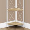 Bookshelf, Bookcase, Etagere, Corner, 4 Tier, Office, Contemporary & Modern - Natural - Image 2