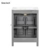 Bathroom Vanity Combo With Sink, Space Saving Design - Gray - Image 10