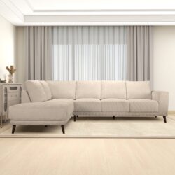 Amara - Left Sectional Sofa - Cream
