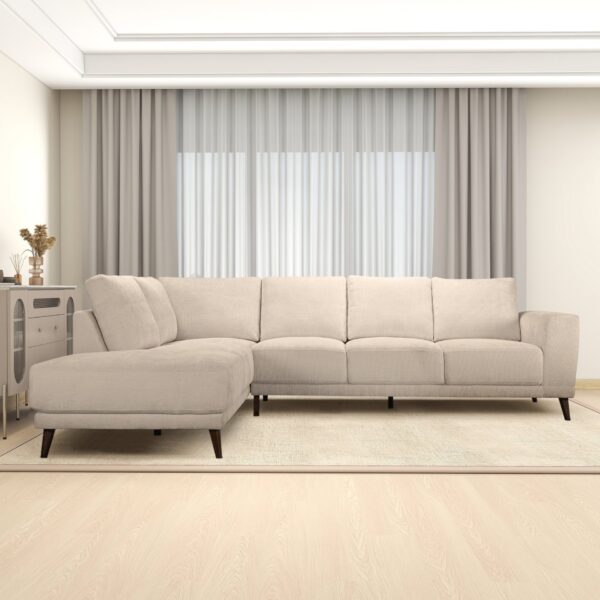 Amara - Left Sectional Sofa - Cream