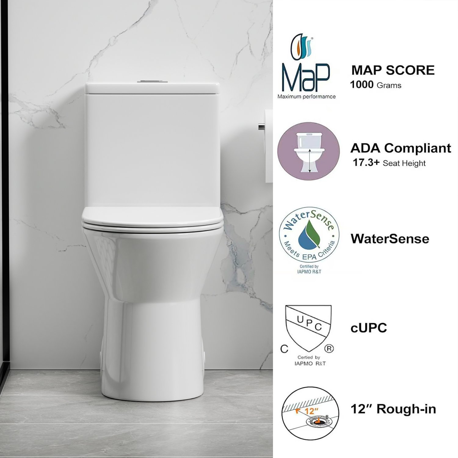 1 Piece Toilet With Dual Flush & Rimless Bowl - Glossy White - Image 15