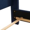 Marcella - King Upholstered Shelter Headboard Bed Set - Dark Sapphire Blue - Image 7
