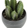 6" Tall, Artificial Plant, Succulent, Indoor, Faux, Fake, Table, Greenery, Potted, Decorative (Set of 3) - Green / Gray - Image 3