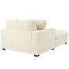 Oversized Chaise, Lounge Chair Classic Design, Soft Fabric, Durable Frame With Solid Wood Legs - Beige - Image 8
