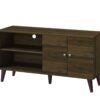 Amidon - TV Stand For TV's Up To 47.3", With 2 Storage Shelves & 1 Cabinet, Modern Entertainment Centre For TV In Living Room - Walnut - Image 5