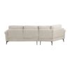 Upholstered 3 Seater Curved Sofa With Printed Pillows Chenille - Beige - Image 15