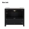 Bathroom Vanity Organizer With Sink, Handcrafted Solid Storage Cabinet - Espresso - Image 10