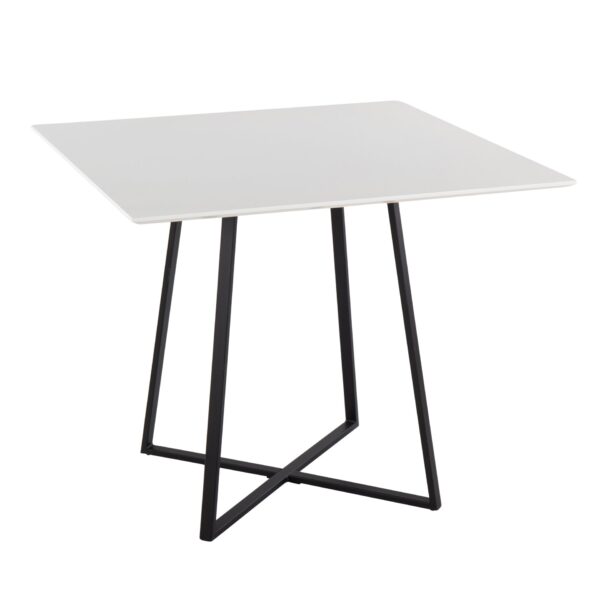 Cosmo - Contemporary Square Dining Table - White / Black