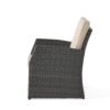 St Marta - Single Sofa Outdoor Relaxation Seat Rattan Waterproof Fabric - Gray - Image 8