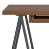 Sawhorse - Solid Walnut Veneer And Small Desk - Dark Brown - Image 5