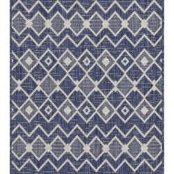 Sunshine - 2'7" X 7'3" Indoor, Outdoor, Polypropylene Area Rug - Blue