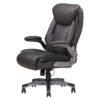 Bonded Leather Upholstered Office Chair With Adjustable Height And Armrest - Gray - Image 5