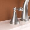 Widespread Bathroom Faucet With Pop Up Drain - Brushed Nickel - Image 6