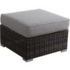 Outdoor Ottoman With Cushion - Brown - Image 4