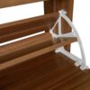 Allen - Rattan 2 Door 1 Drawer Cabinet Shoe Rack For Entrance, Double Layer - Walnut - Image 16